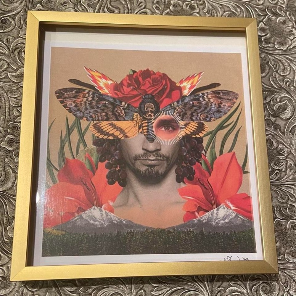 Framed Autographed Robert Sheehan cardstock print of Disappearing Act cover
